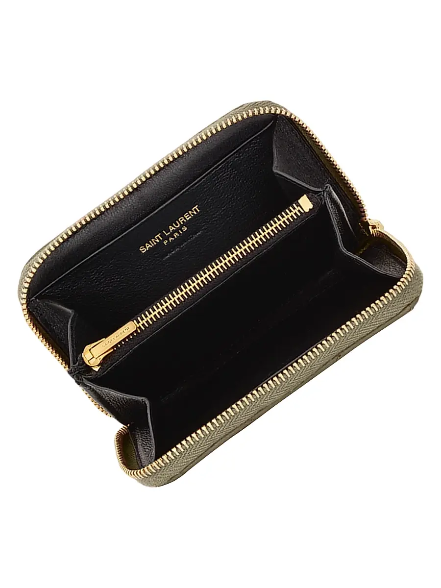 Saint Laurent Women's Cassandre Change Purse in Lambskin - Urban Grey | Thumbnail 11 Saint Laurent Women's Cassandre Change Purse in Lambskin - Urban Grey | Thumbnail 11
