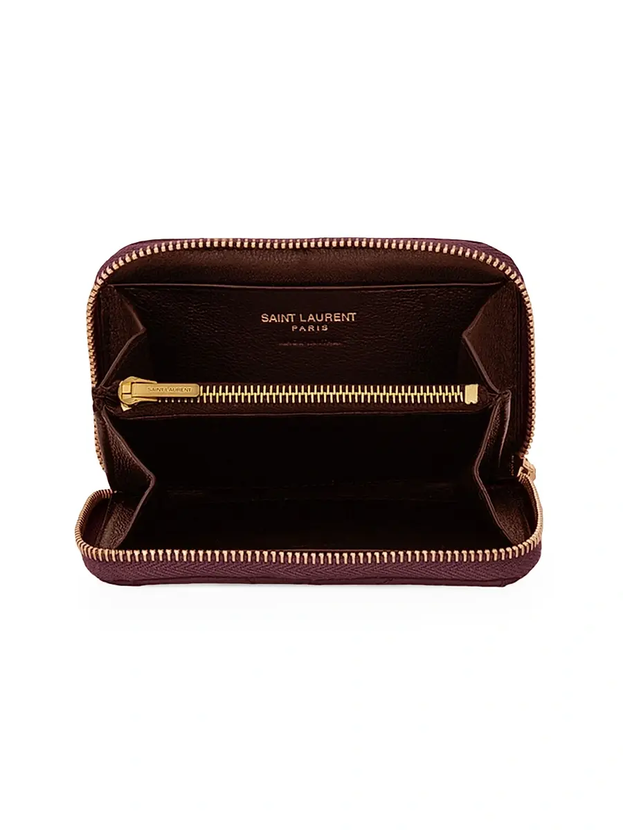 Saint Laurent Women's Cassandre Change Purse in Lambskin - Urban Grey | Thumbnail 14 Saint Laurent Women's Cassandre Change Purse in Lambskin - Urban Grey | Thumbnail 14
