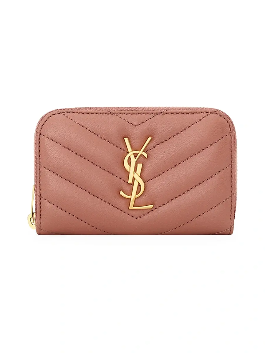 Saint Laurent Women's Cassandre Change Purse in Lambskin - Urban Grey | Thumbnail 5 Saint Laurent Women's Cassandre Change Purse in Lambskin - Urban Grey | Thumbnail 5