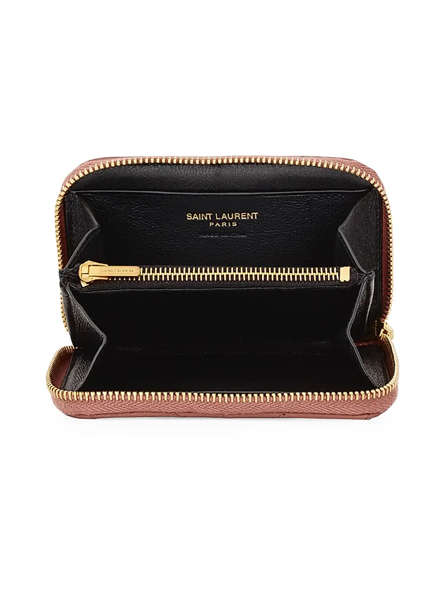 Saint Laurent Women's Cassandre Change Purse in Lambskin - Urban Grey | Thumbnail 6 Saint Laurent Women's Cassandre Change Purse in Lambskin - Urban Grey | Thumbnail 6