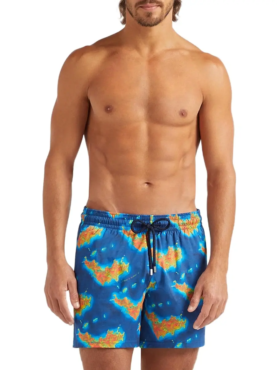 Vilebrequin Men's St Barth Printed Swim Shorts | Thumbnail 4 Vilebrequin Men's St Barth Printed Swim Shorts | Thumbnail 4