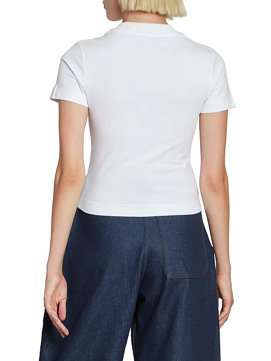 Jacquemus Women's Grosgrain Cotton Logo T-Shirt | Thumbnail 5