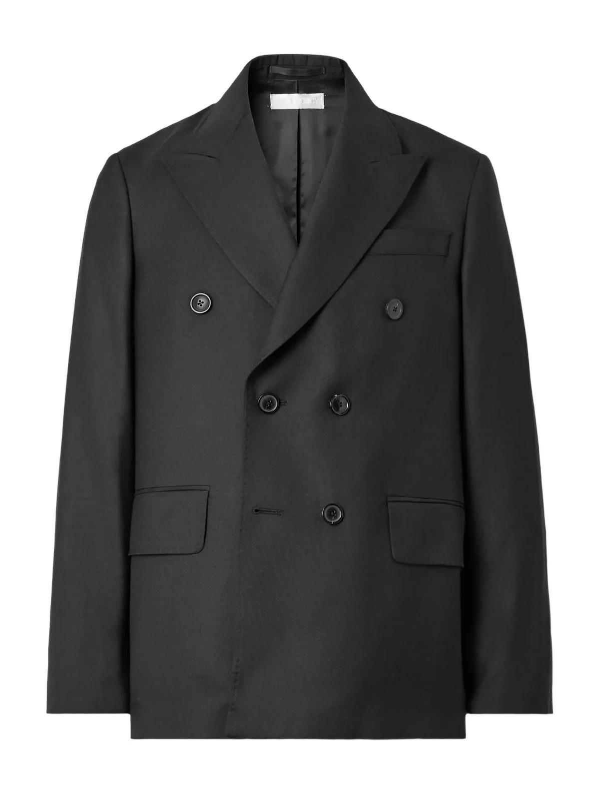 Double-Breasted Unstructured Wool Blazer - Men Double-Breasted Unstructured Wool Blazer - Men
