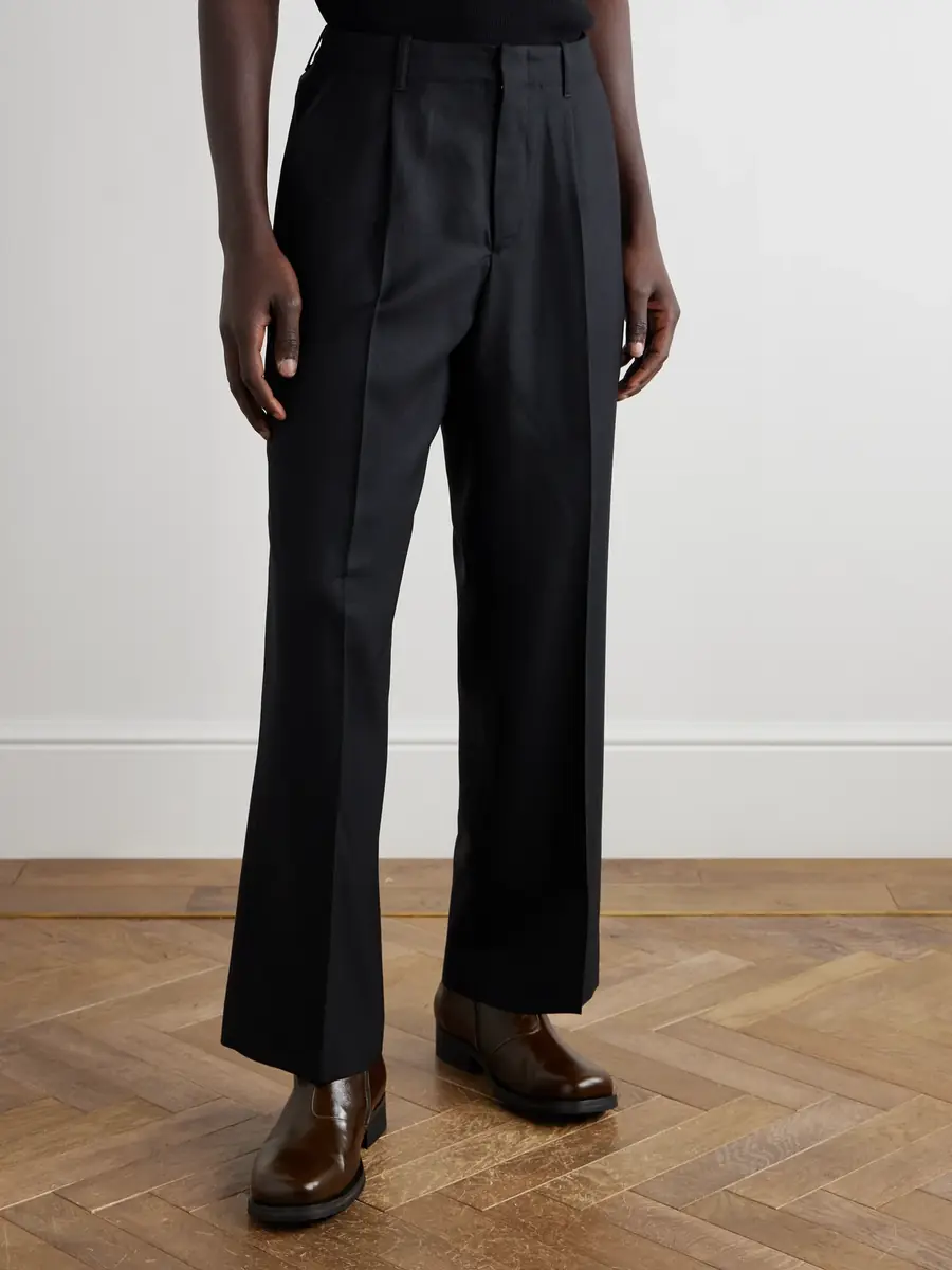Our Legacy Borrowed Straight-Leg Pleated Wool Trousers - Men | Thumbnail 3 Our Legacy Borrowed Straight-Leg Pleated Wool Trousers - Men | Thumbnail 3
