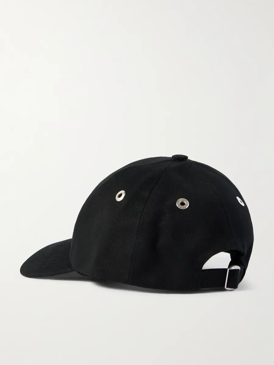 AMI PARIS Logo-Embroidered Cotton-Twill Baseball Cap - Men | Thumbnail 3