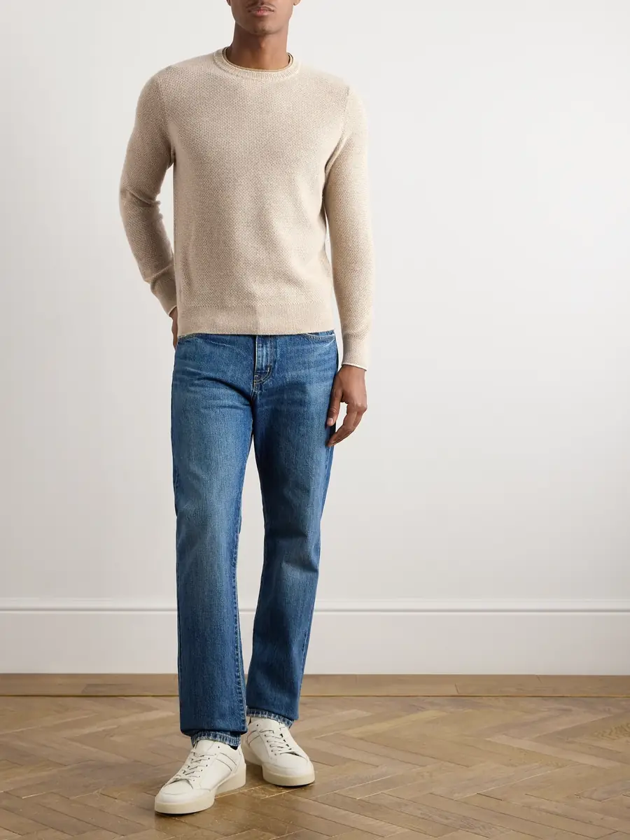 Loro Piana City Birdseye Baby Cashmere Sweater - Men | Thumbnail 2 Loro Piana City Birdseye Baby Cashmere Sweater - Men | Thumbnail 2