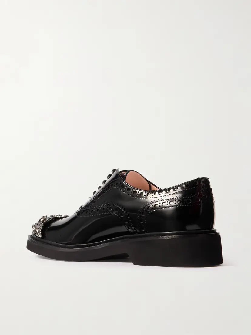 Roger Vivier Viv Rangers Flower Crystal-embellished Patent-leather Loafers | Thumbnail 3 Roger Vivier Viv Rangers Flower Crystal-embellished Patent-leather Loafers | Thumbnail 3