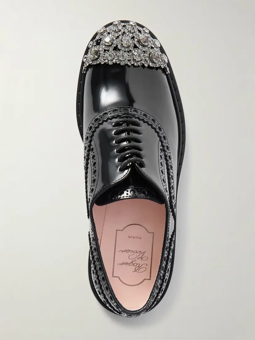 Roger Vivier Viv Rangers Flower Crystal-embellished Patent-leather Loafers | Thumbnail 5 Roger Vivier Viv Rangers Flower Crystal-embellished Patent-leather Loafers | Thumbnail 5