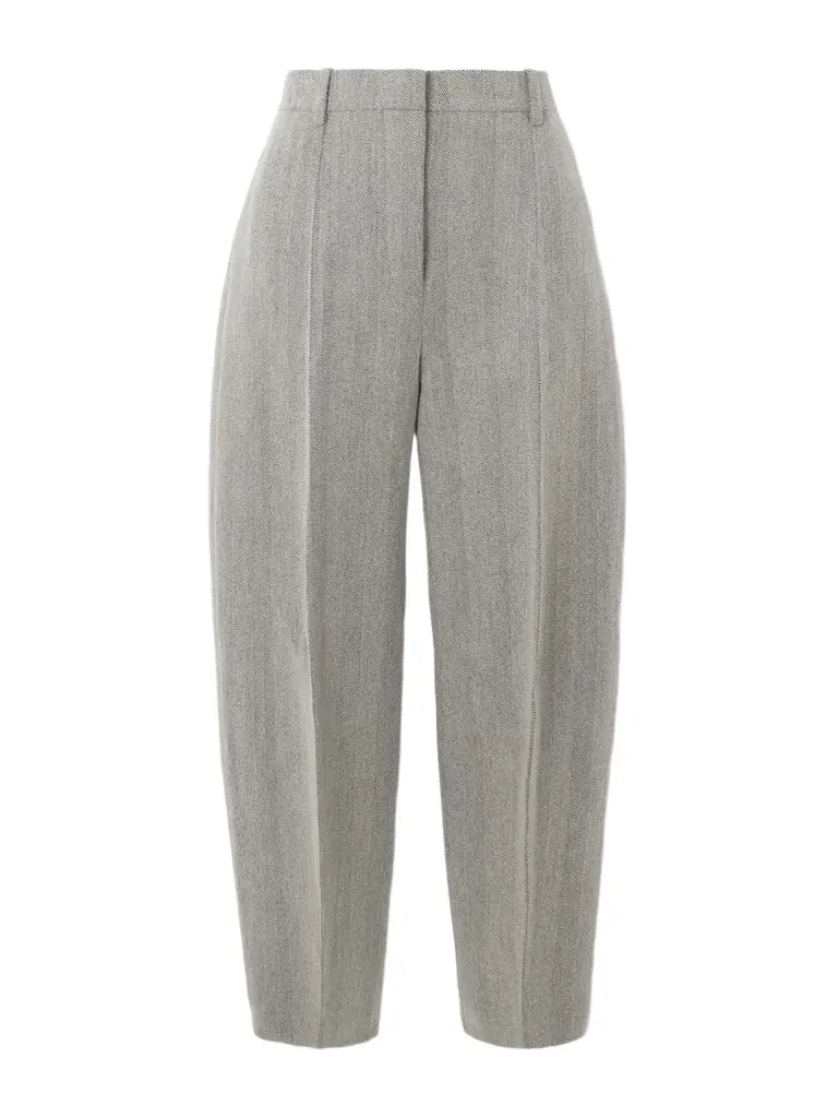 Loro Piana Dan Cropped Linen, Wool And Cashmere-blend Tapered Pants