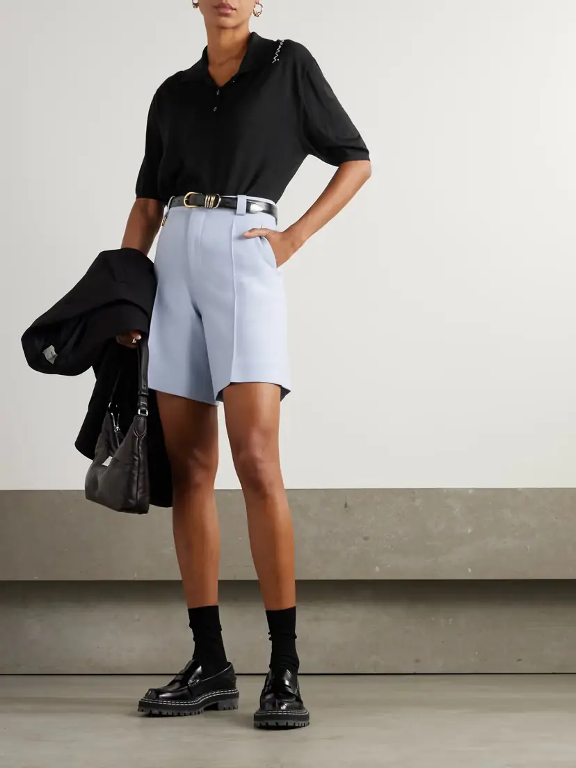 Marni Embroidered Wool And Silk-blend Polo | Thumbnail 2