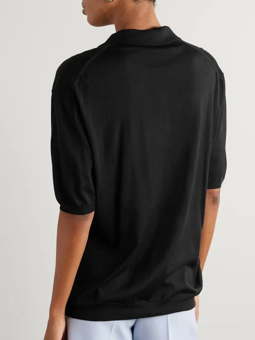 Marni Embroidered Wool And Silk-blend Polo | Thumbnail 4