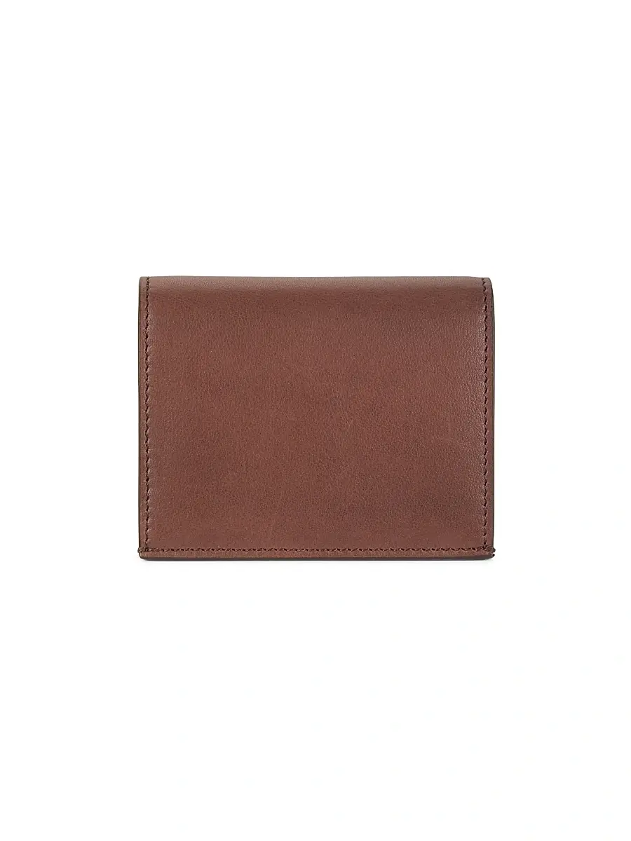 Men's Double Leather Card Case - Dark Brown Men's Double Leather Card Case - Dark Brown