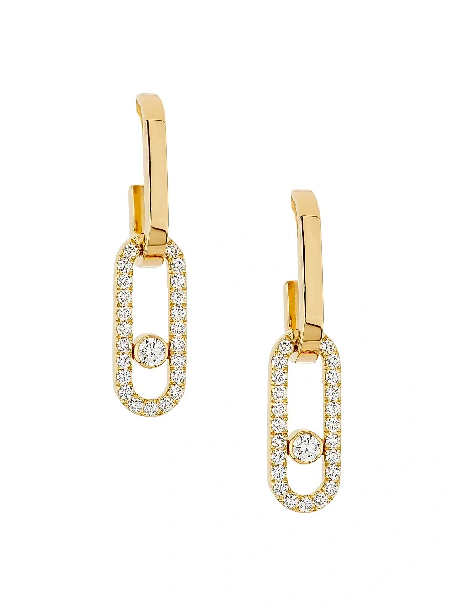 Messika Women's Move Link 18K Yellow Gold & 0.88 TCW Diamond Drop Earrings - Yellow Gold | Image 1 Messika Women's Move Link 18K Yellow Gold & 0.88 TCW Diamond Drop Earrings - Yellow Gold | Image 1