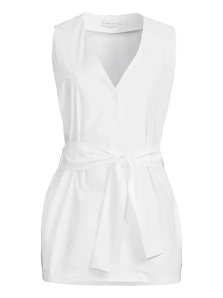 Harshman Women's Reya Belted Sleeveless Top
