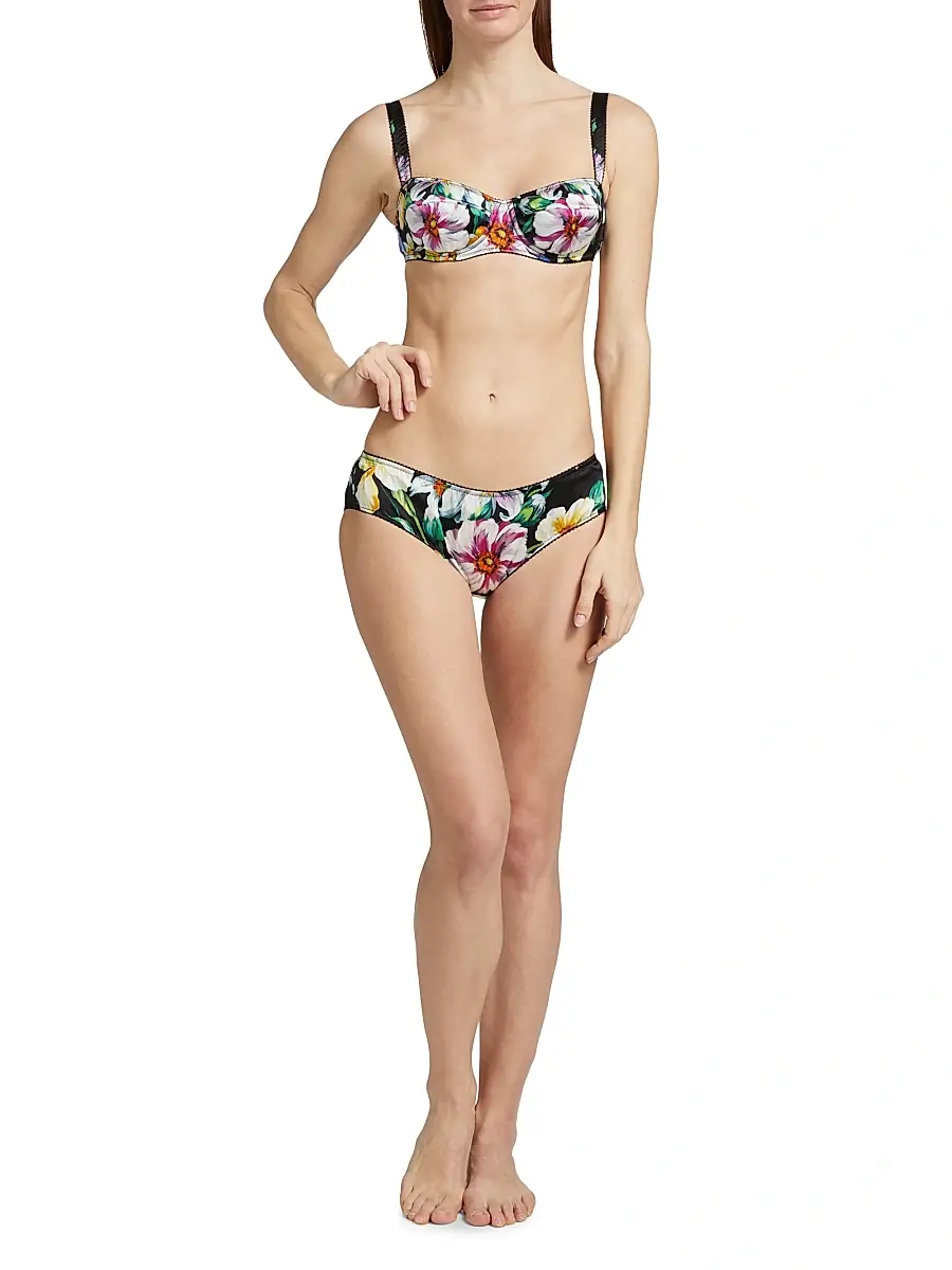 Dolce & Gabbana Women's Floral Picot-Trim Panty | Thumbnail 2