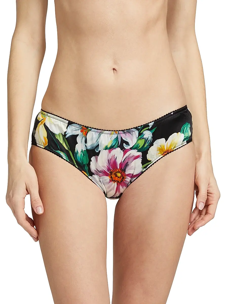 Dolce & Gabbana Women's Floral Picot-Trim Panty | Thumbnail 3