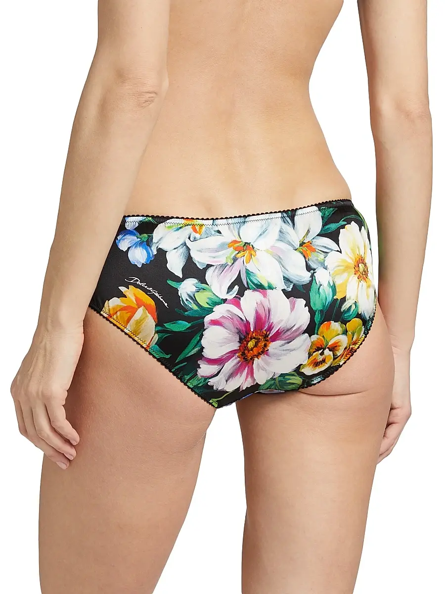 Dolce & Gabbana Women's Floral Picot-Trim Panty | Thumbnail 4