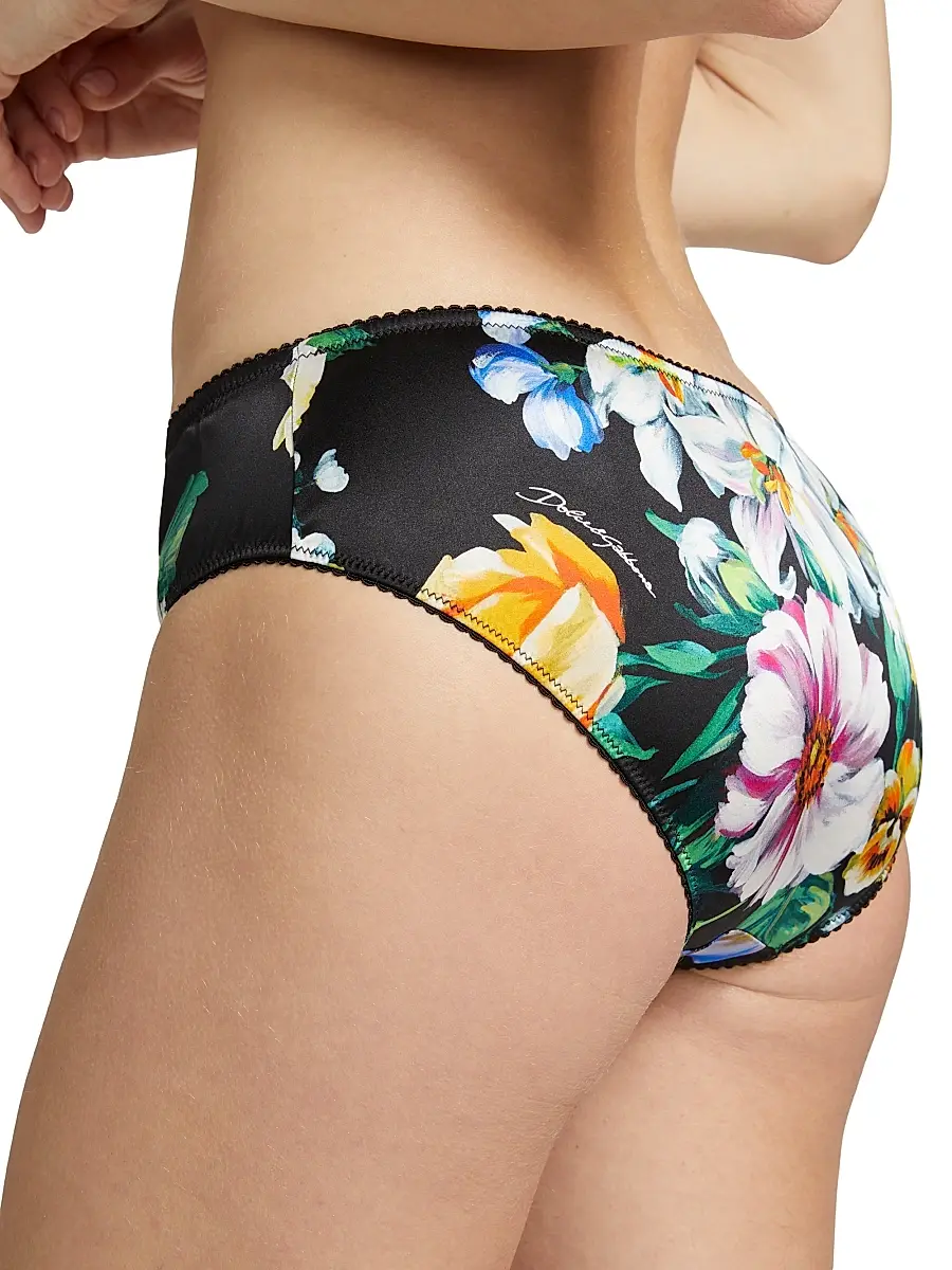 Dolce & Gabbana Women's Floral Picot-Trim Panty | Thumbnail 5