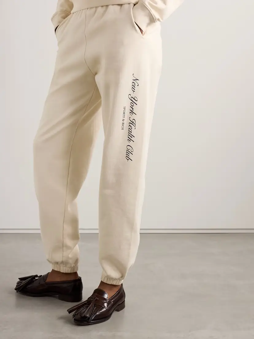 Sporty & Rich Printed Cotton-jersey Track Pants | Thumbnail 3 Sporty & Rich Printed Cotton-jersey Track Pants | Thumbnail 3