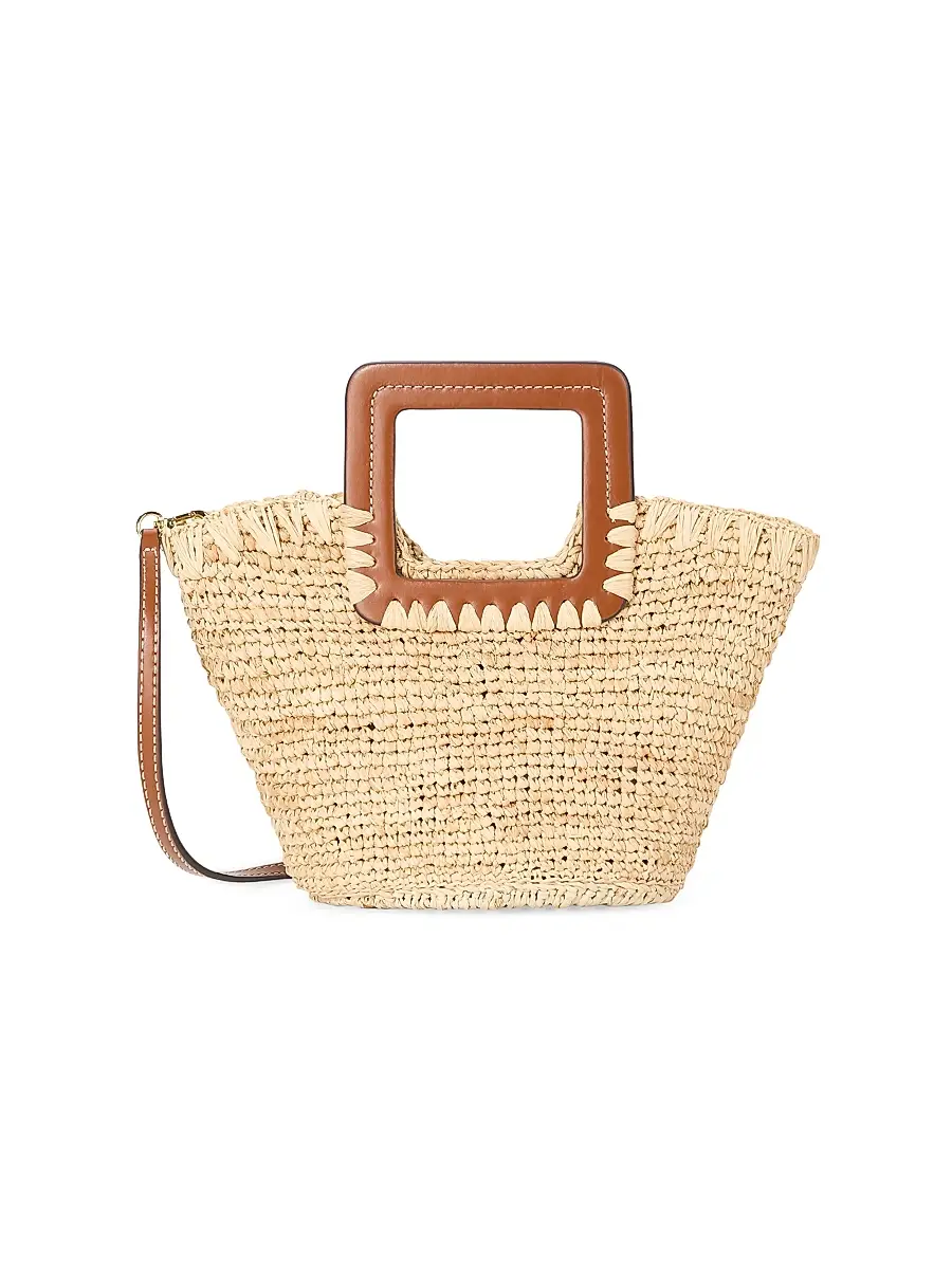 Staud Women's Mini Shirley Raffia Bucket Bag | Thumbnail 2 Staud Women's Mini Shirley Raffia Bucket Bag | Thumbnail 2