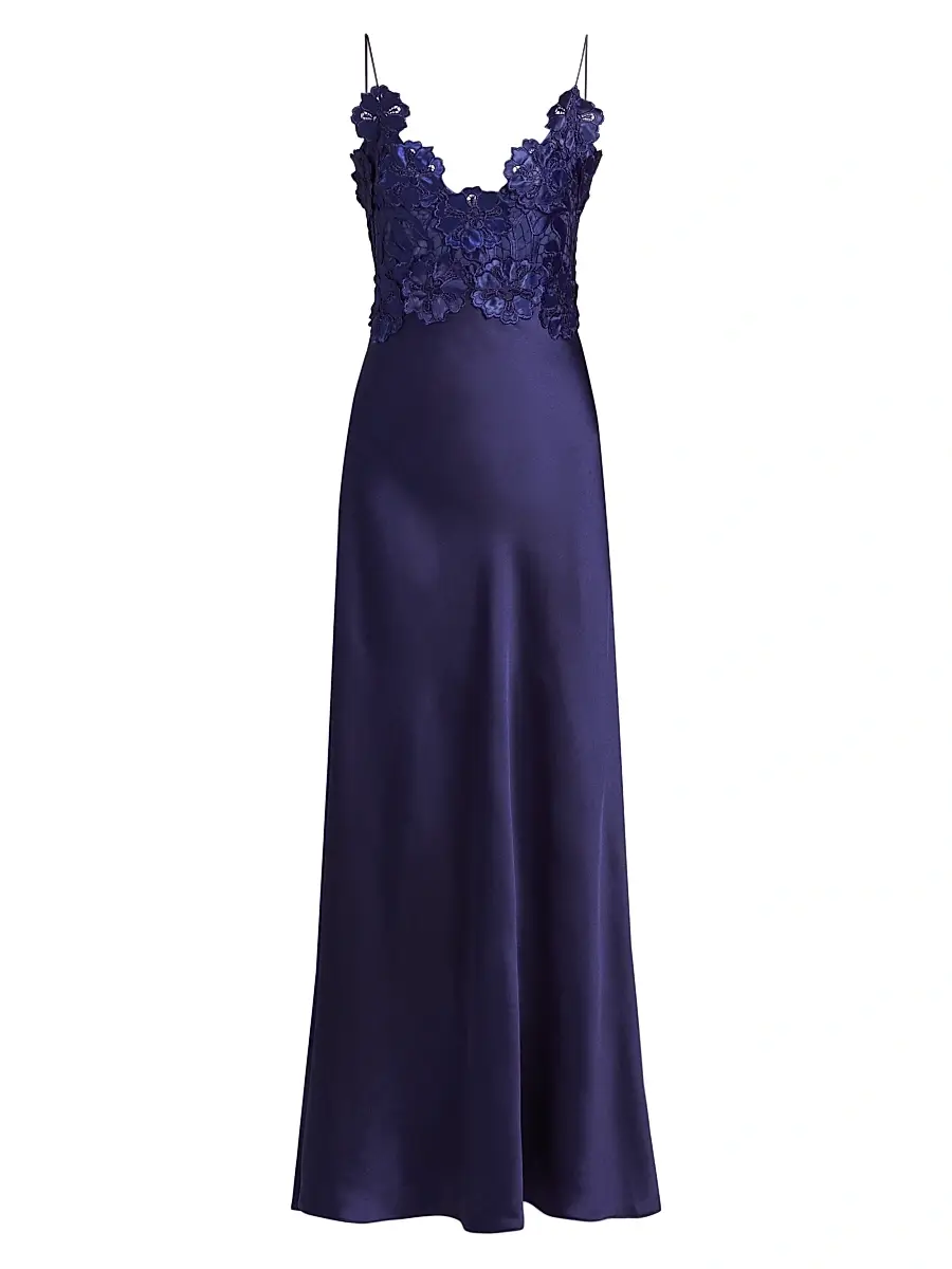 As It May Women's Luella Floral Lace Appliqué Gown