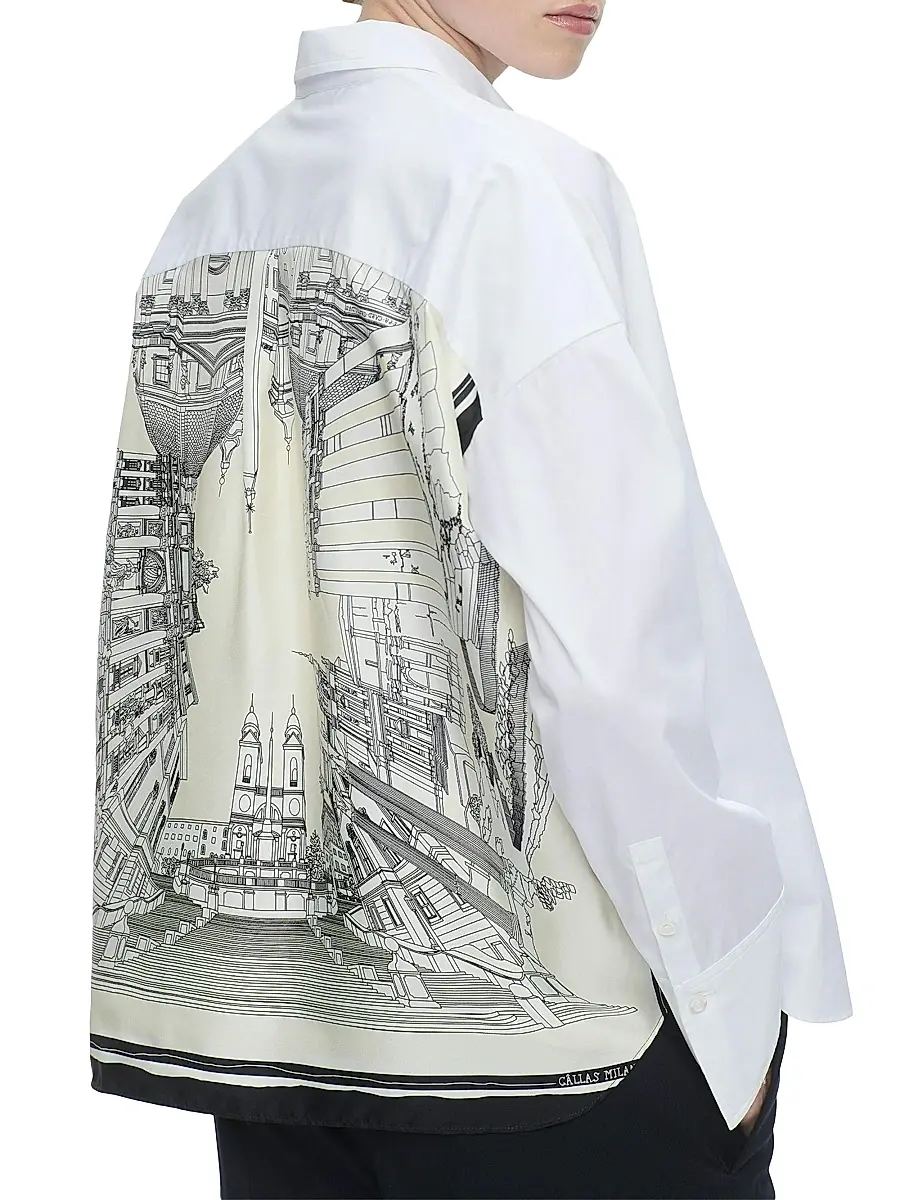 CALLAS MILANO Women's Sirene Scarf Back Shirt | Thumbnail 5