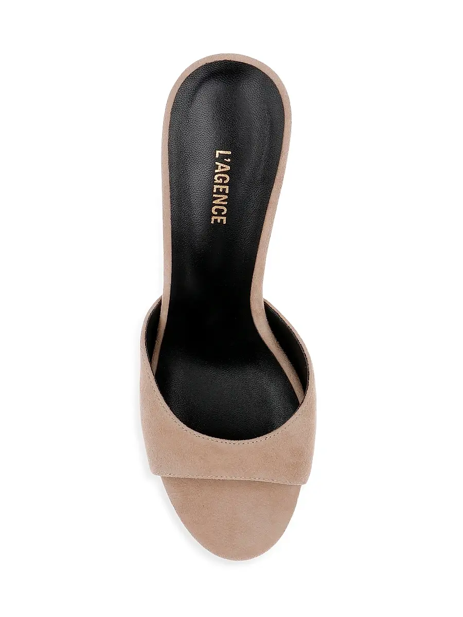 L'Agence Women's Avery 95MM Suede Mules | Thumbnail 4 L'Agence Women's Avery 95MM Suede Mules | Thumbnail 4