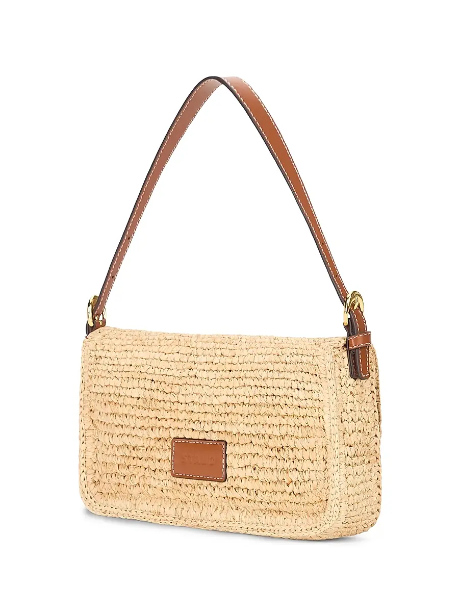 Staud Women's Harlow Raffia & Leather Shoulder Bag | Thumbnail 2 Staud Women's Harlow Raffia & Leather Shoulder Bag | Thumbnail 2