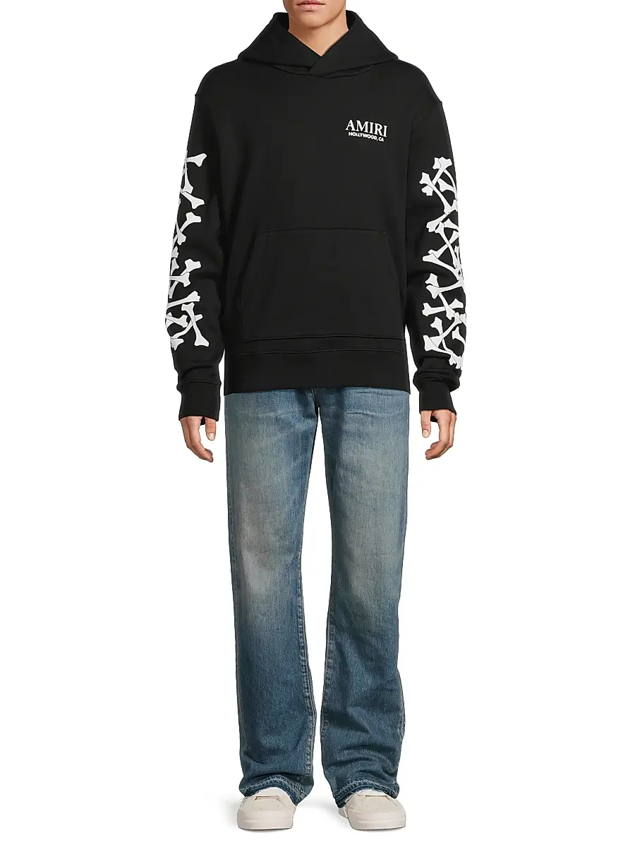 AMIRI Men's Bones Stacked Hoodie | Thumbnail 2