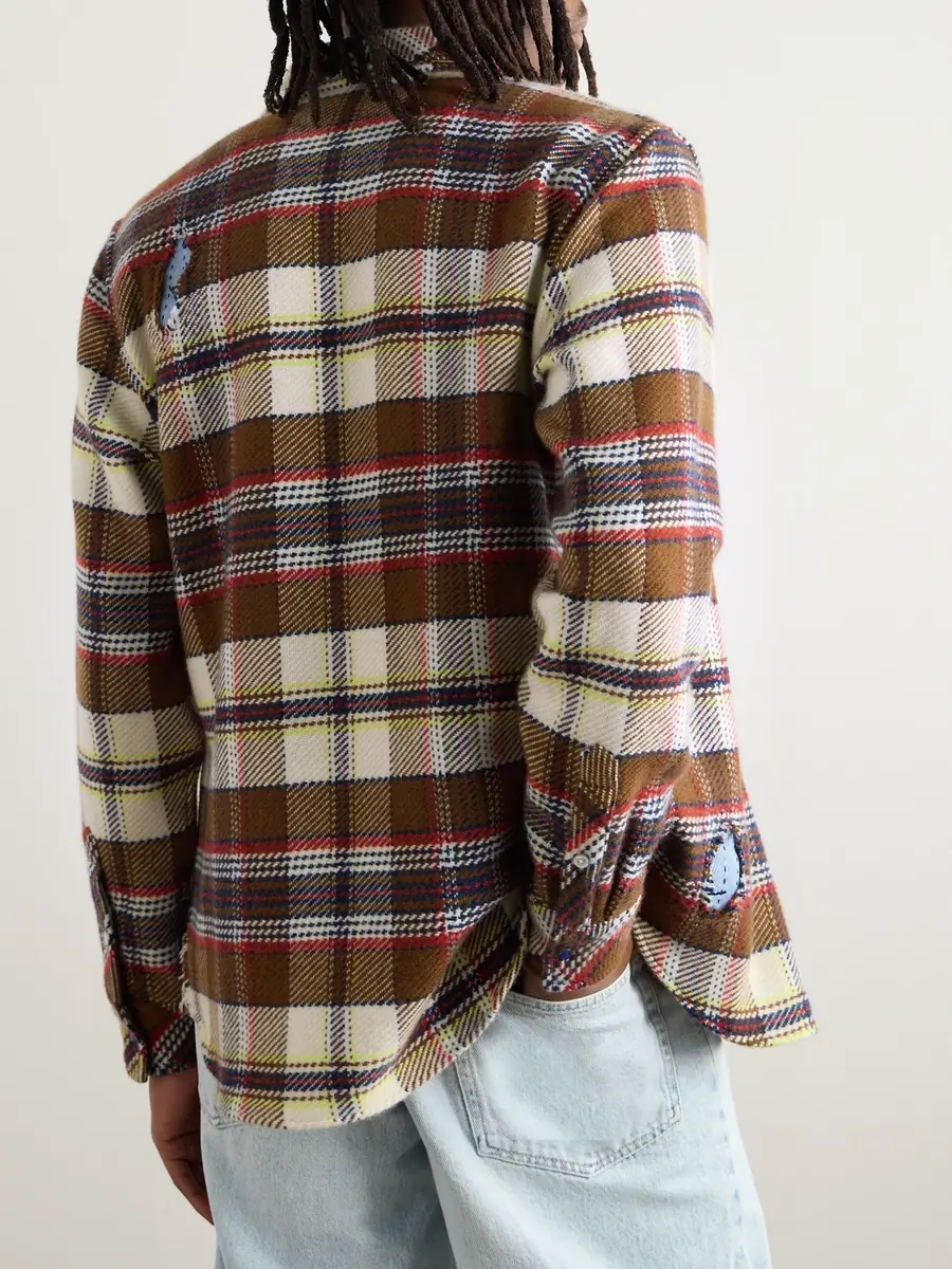 God’s True Cashmere Distressed Checked Cashmere Shirt - Men | Thumbnail 3 God’s True Cashmere Distressed Checked Cashmere Shirt - Men | Thumbnail 3