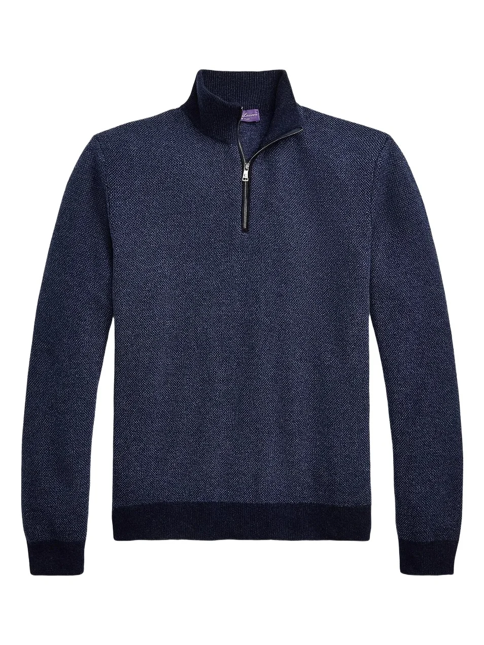 Men's Cashmere Birdseye Half-Zip Sweater