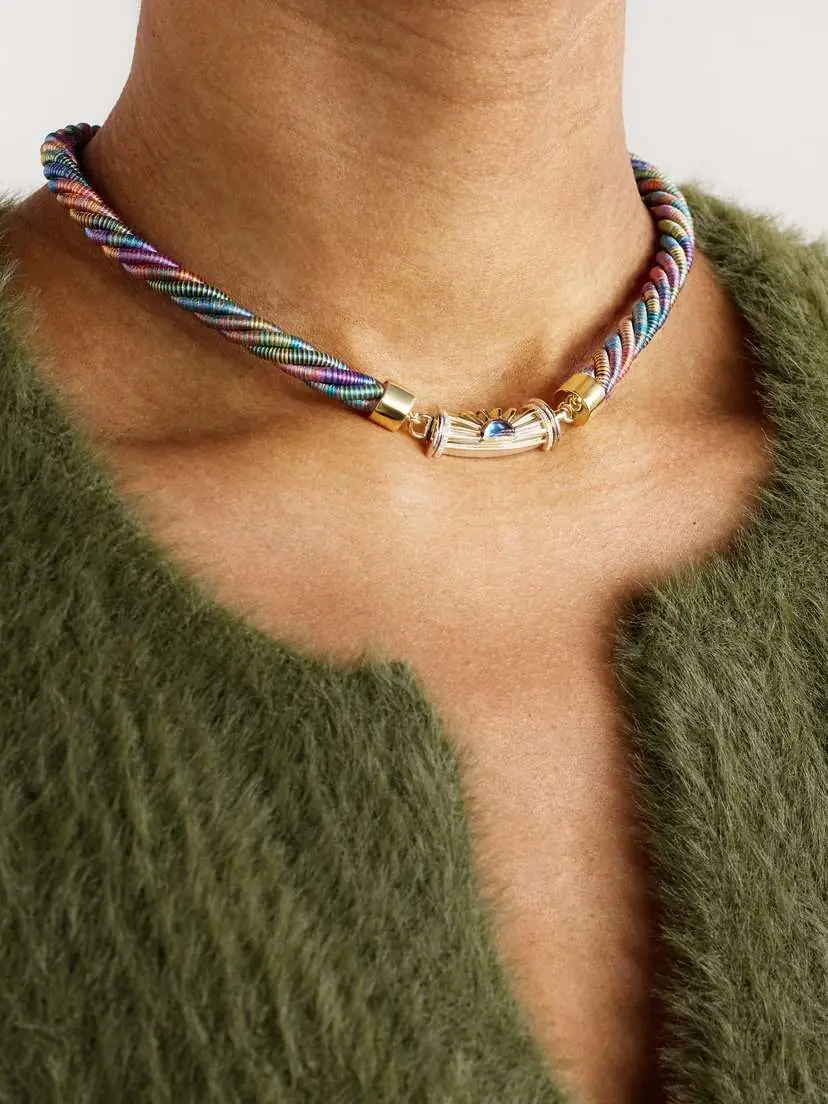 L’Atelier Nawbar Warrior Dawn 18-karat Gold Topaz And Diamond Necklace | Thumbnail 2 L’Atelier Nawbar Warrior Dawn 18-karat Gold Topaz And Diamond Necklace | Thumbnail 2