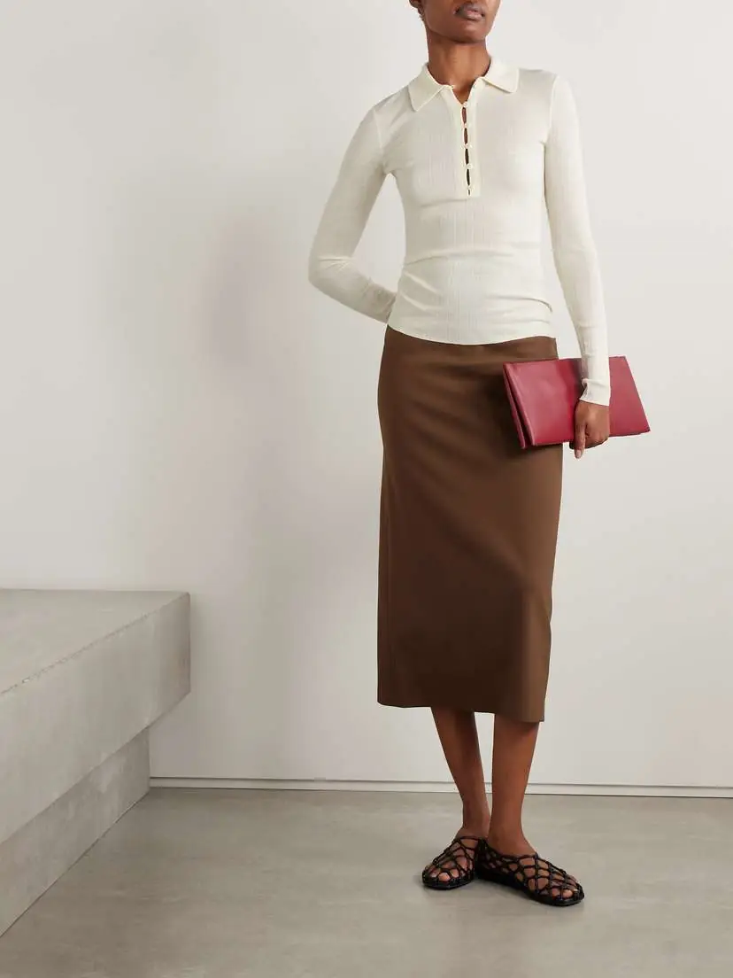 Maria McManus Ribbed Merino Wool Polo Shirt | Thumbnail 2 Maria McManus Ribbed Merino Wool Polo Shirt | Thumbnail 2