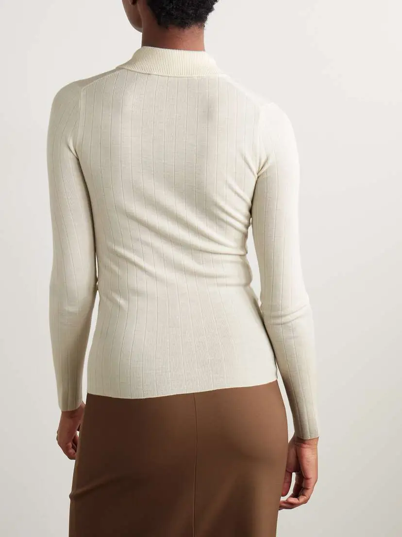 Maria McManus Ribbed Merino Wool Polo Shirt | Thumbnail 3 Maria McManus Ribbed Merino Wool Polo Shirt | Thumbnail 3