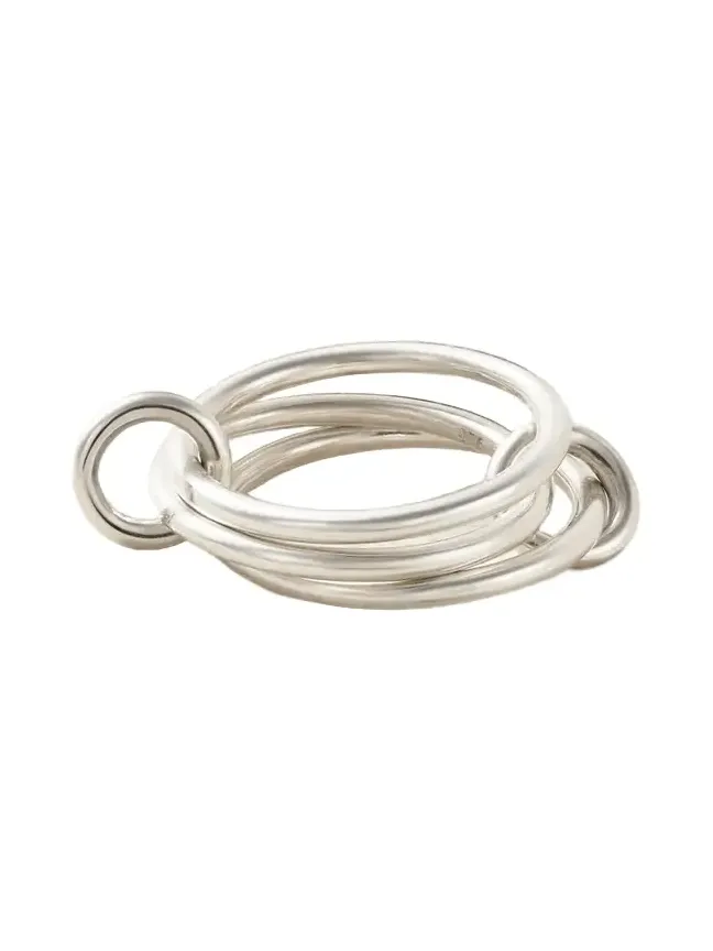 Solarium Set Of Three Sterling Silver Rings