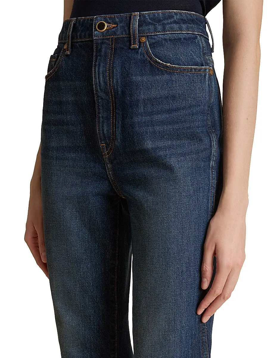 Khaite Women's Danielle High-Rise Straight-Leg Jeans - Lansing | Thumbnail 4 Khaite Women's Danielle High-Rise Straight-Leg Jeans - Lansing | Thumbnail 4