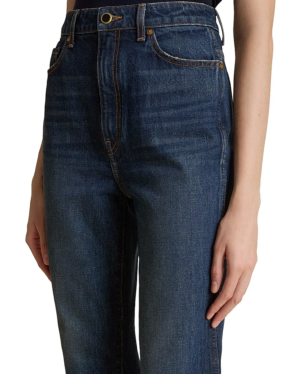Khaite Women's Danielle High-Rise Straight-Leg Jeans - Lansing | Thumbnail 6 Khaite Women's Danielle High-Rise Straight-Leg Jeans - Lansing | Thumbnail 6