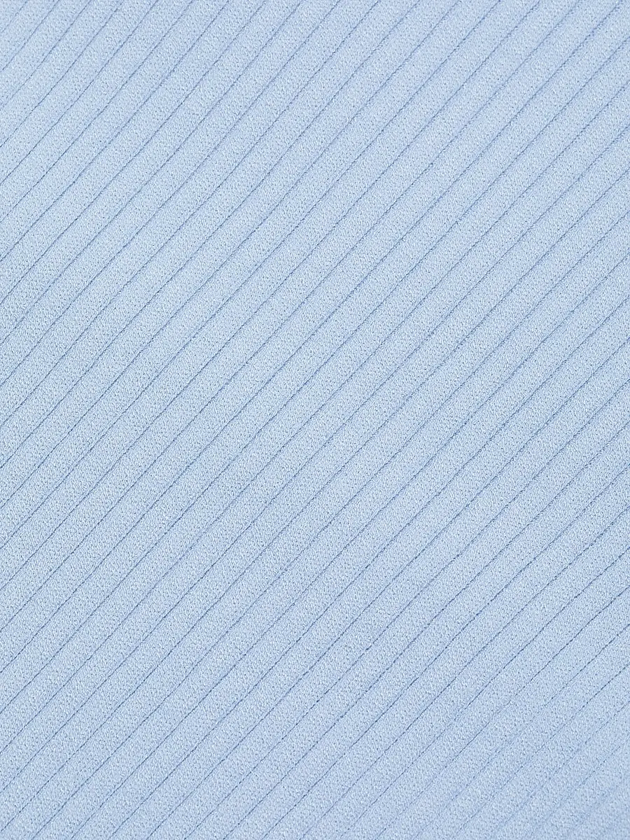 Courrèges Women's Reedition Rib-Knit Blouse - Sky | Thumbnail 7