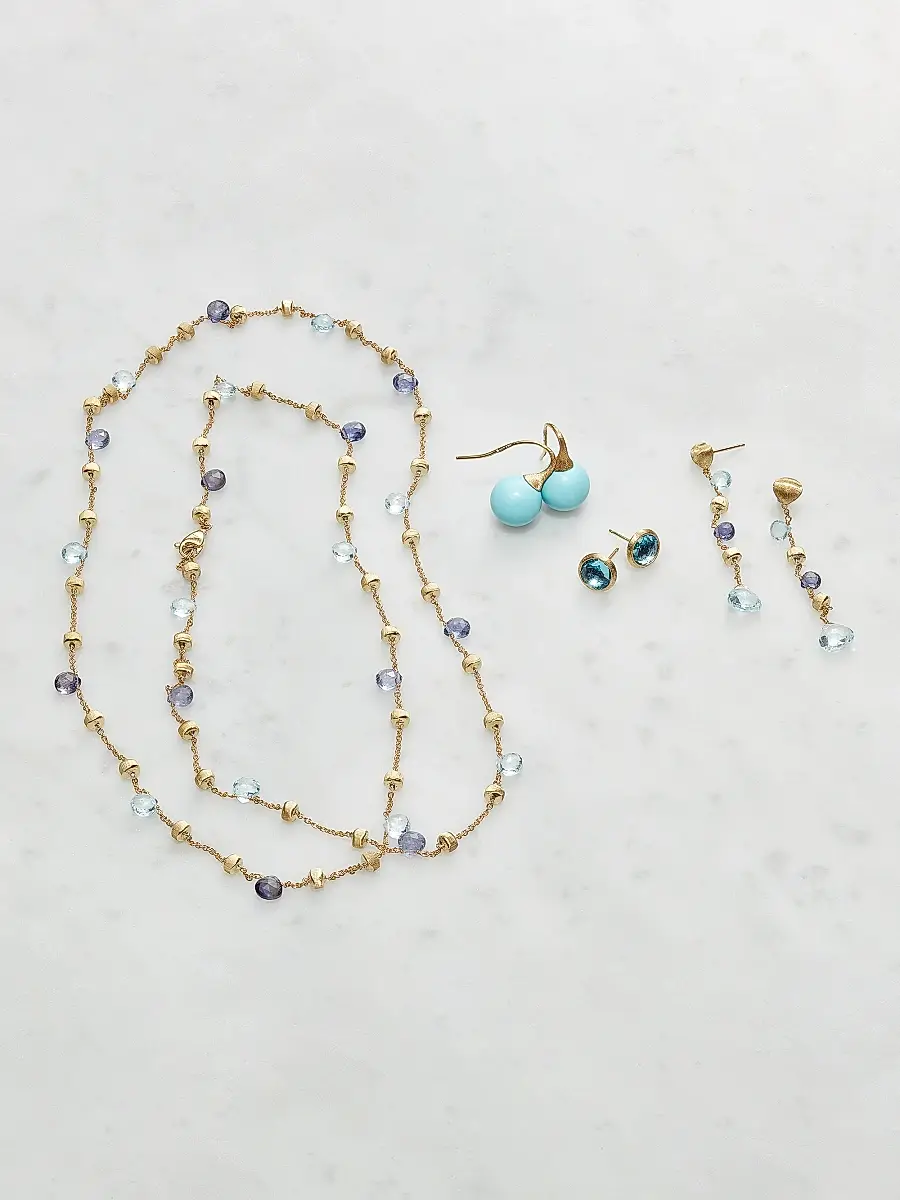 MARCO BICEGO Women's 18K Yellow Gold & Turquoise Drop Earrings | Thumbnail 4 MARCO BICEGO Women's 18K Yellow Gold & Turquoise Drop Earrings | Thumbnail 4