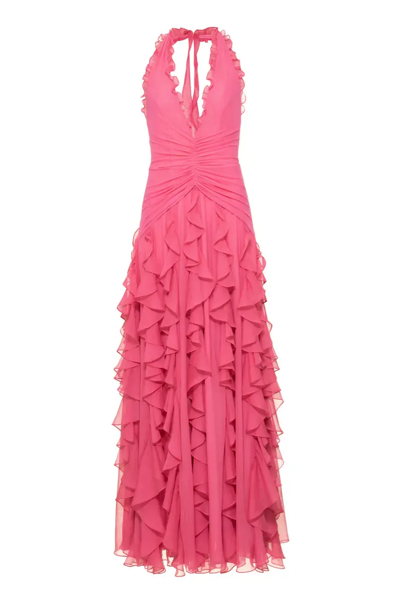 PatBo SILK PLISSE PLUNGE GOWN | Thumbnail 4 PatBo SILK PLISSE PLUNGE GOWN | Thumbnail 4
