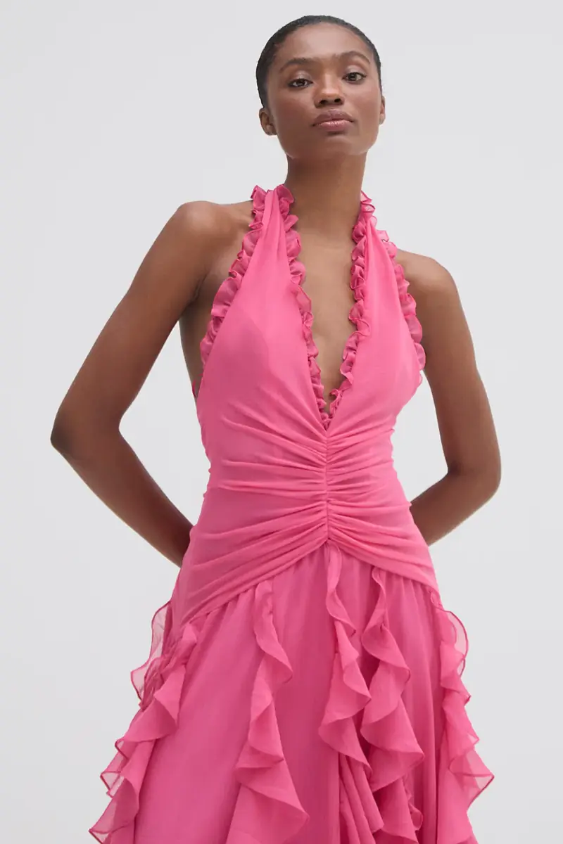 PatBo SILK PLISSE PLUNGE GOWN | Thumbnail 5 PatBo SILK PLISSE PLUNGE GOWN | Thumbnail 5