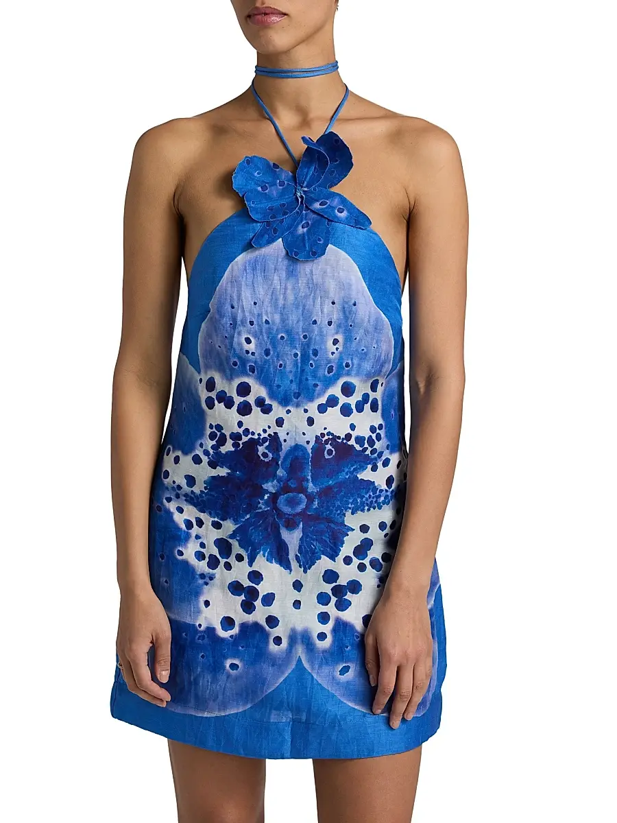 Amur Women's Everlee Orchid Print Minidress | Thumbnail 3