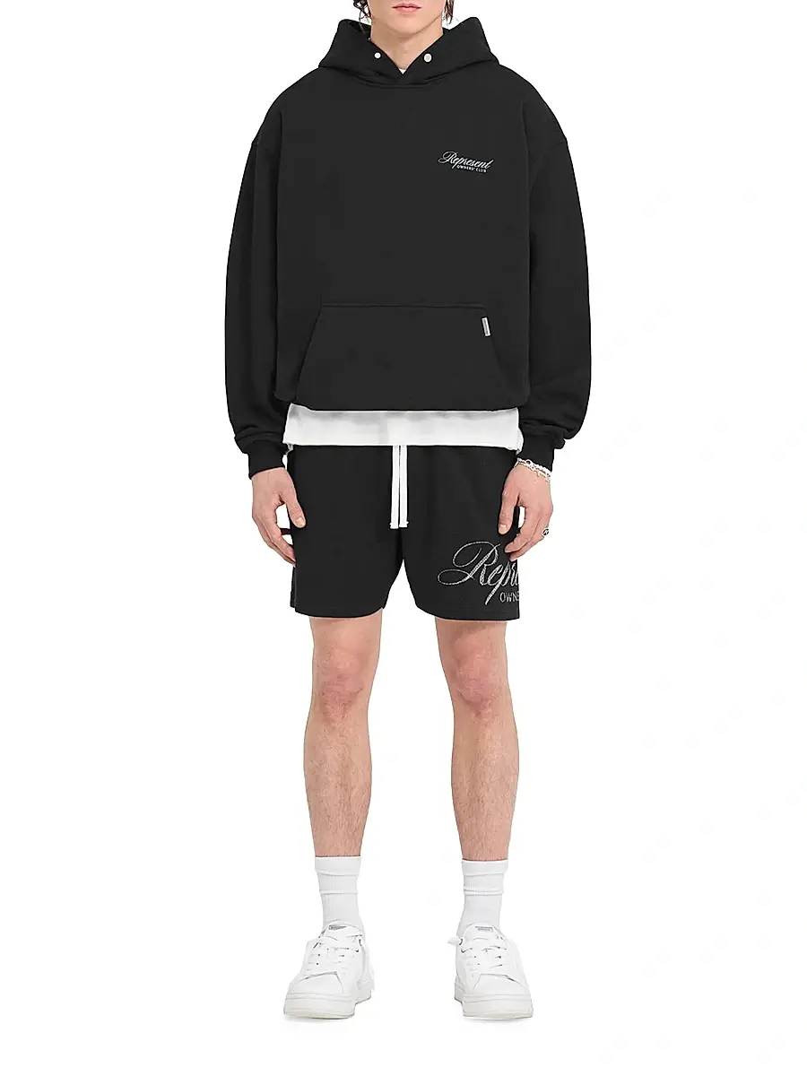 Represent Men's Represent Owners Club Script Hoodie - Black | Image 1 Represent Men's Represent Owners Club Script Hoodie - Black | Image 1