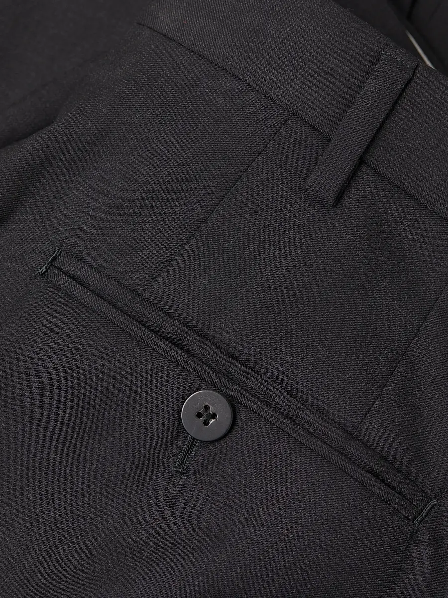 Isaia Men's Basic Extended-Tab Wool Trousers - Charcoal | Thumbnail 6