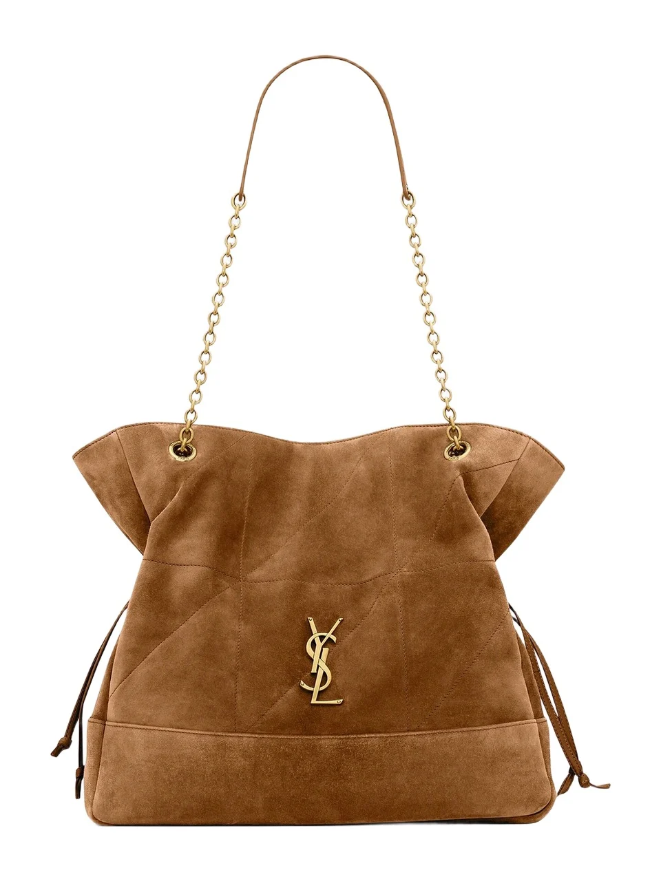 Saint Laurent Women's Jamie Shopping Tote in Suede - Caramel Cognac