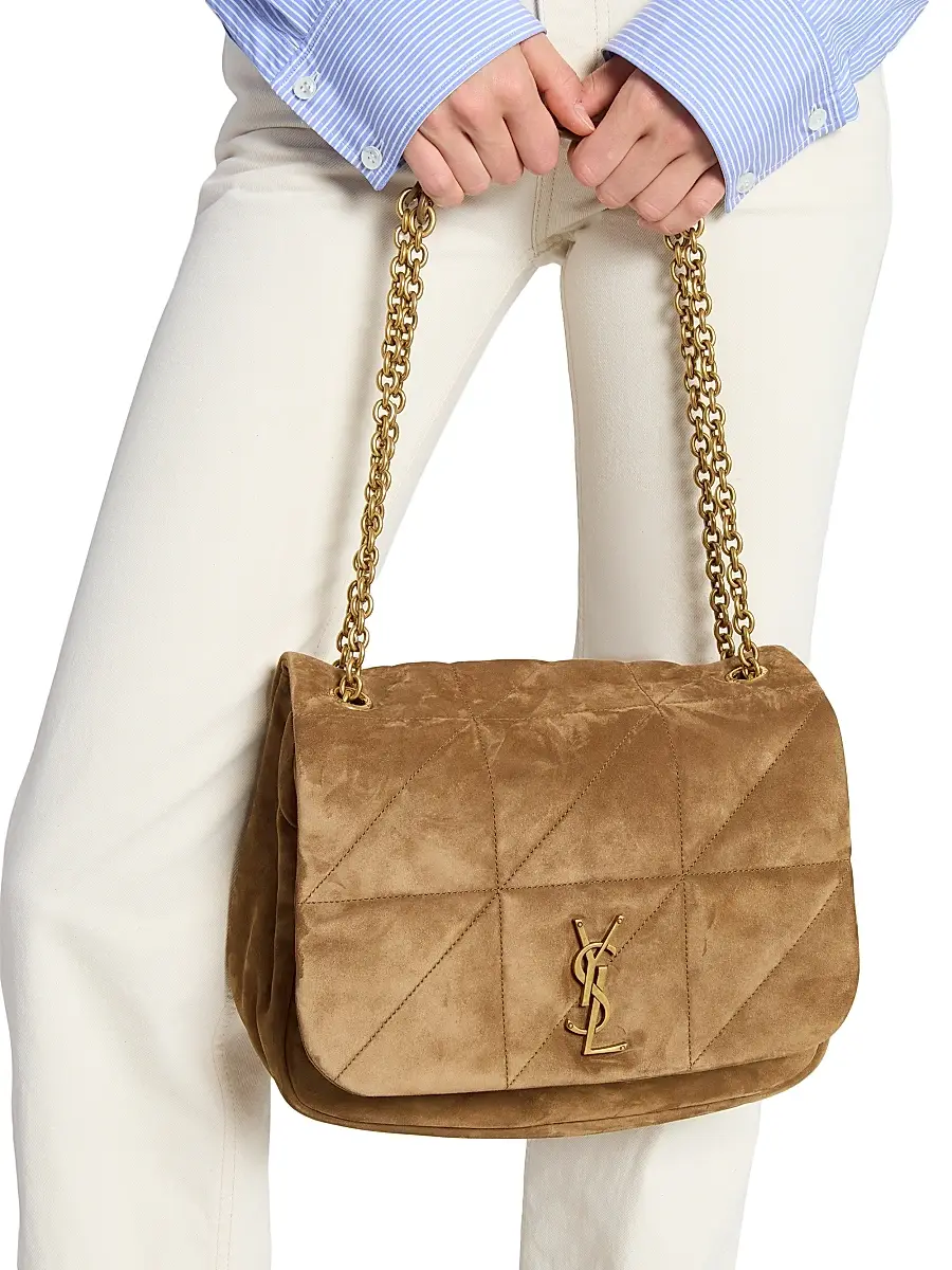 Saint Laurent Women's Jamie 4.3 Shoulder Bag in Suede - Golden Leaf | Thumbnail 2