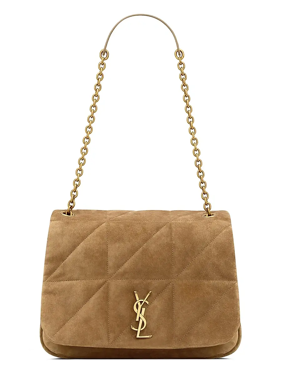 Saint Laurent Women's Jamie 4.3 Shoulder Bag in Suede - Golden Leaf | Image 1 Saint Laurent Women's Jamie 4.3 Shoulder Bag in Suede - Golden Leaf | Image 1