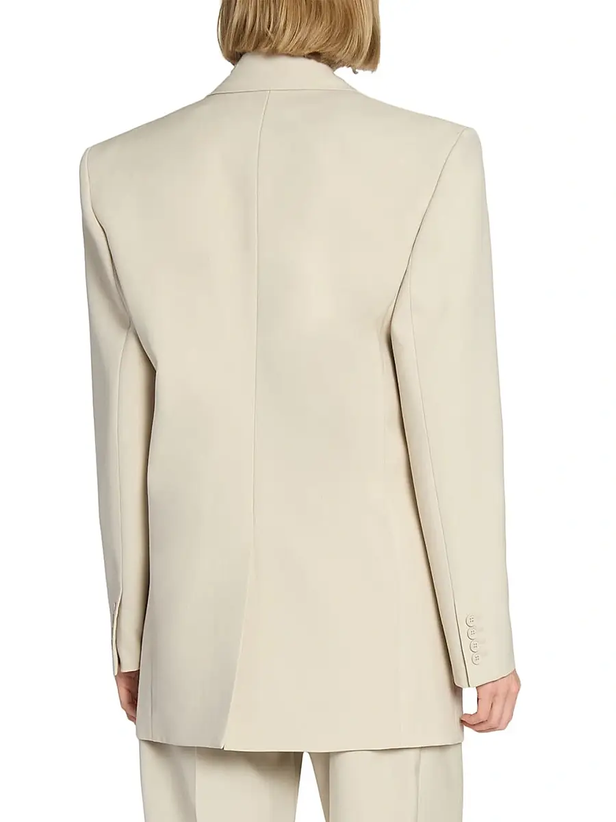 Saint Laurent Women's Jacket in Light Wool - Beige | Thumbnail 7 Saint Laurent Women's Jacket in Light Wool - Beige | Thumbnail 7