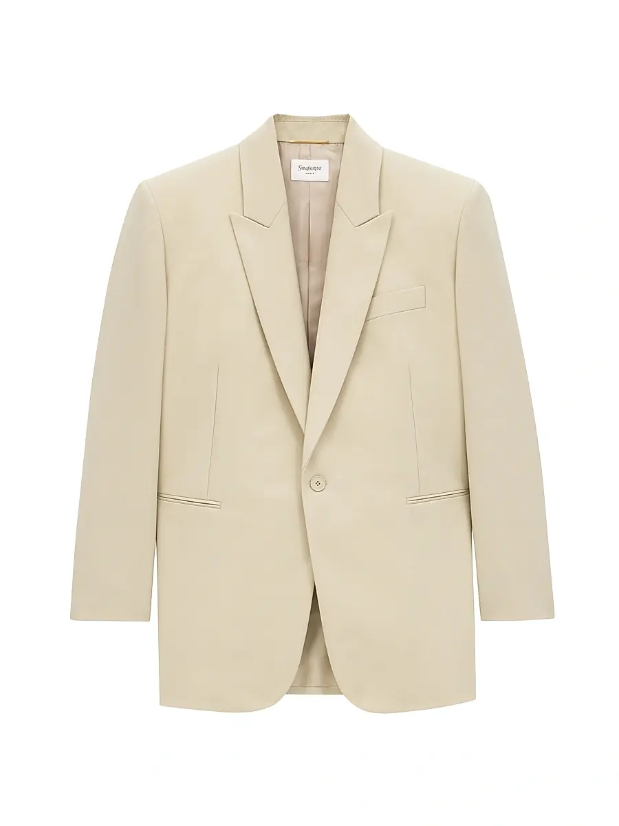 Saint Laurent Women's Jacket in Light Wool - Beige | Image 1 Saint Laurent Women's Jacket in Light Wool - Beige | Image 1