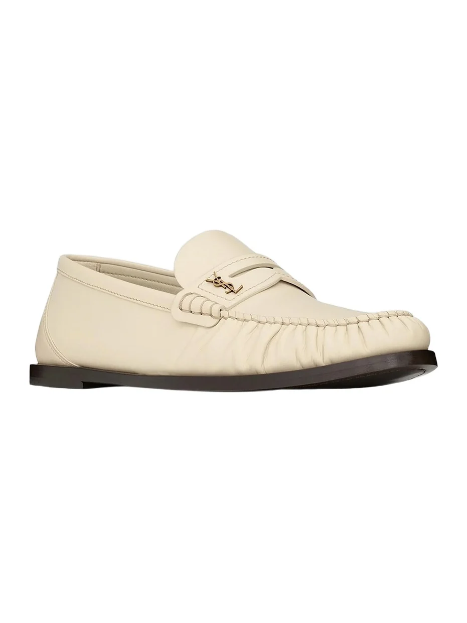 Women's Women's's Laurent Loafers in Smooth Leather - Marble White Women's Women's's Laurent Loafers in Smooth Leather - Marble White